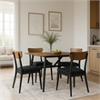 Bowery Hill 72 Inch Dining Table with Brown Plank Top and Black Base