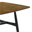 Bowery Hill 72 Inch Dining Table with Brown Plank Top and Black Base