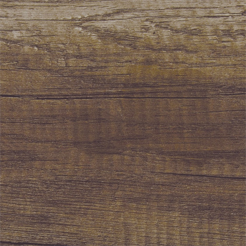 Bowery Hill Queen Bed with Wood Plank Design in Weathered Pine Veneer