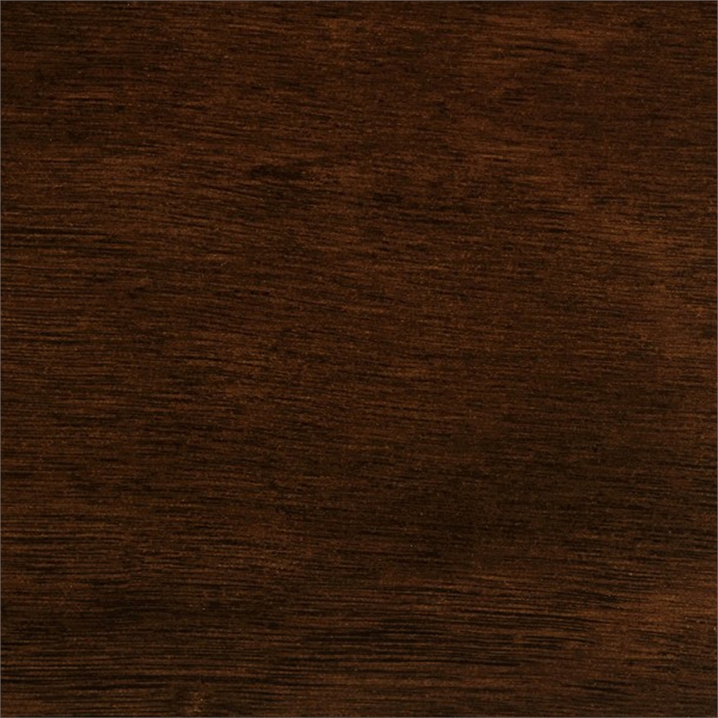 Bowery Hill Queen Sleigh Bed with Wood Frame in Rich Brown Cherry