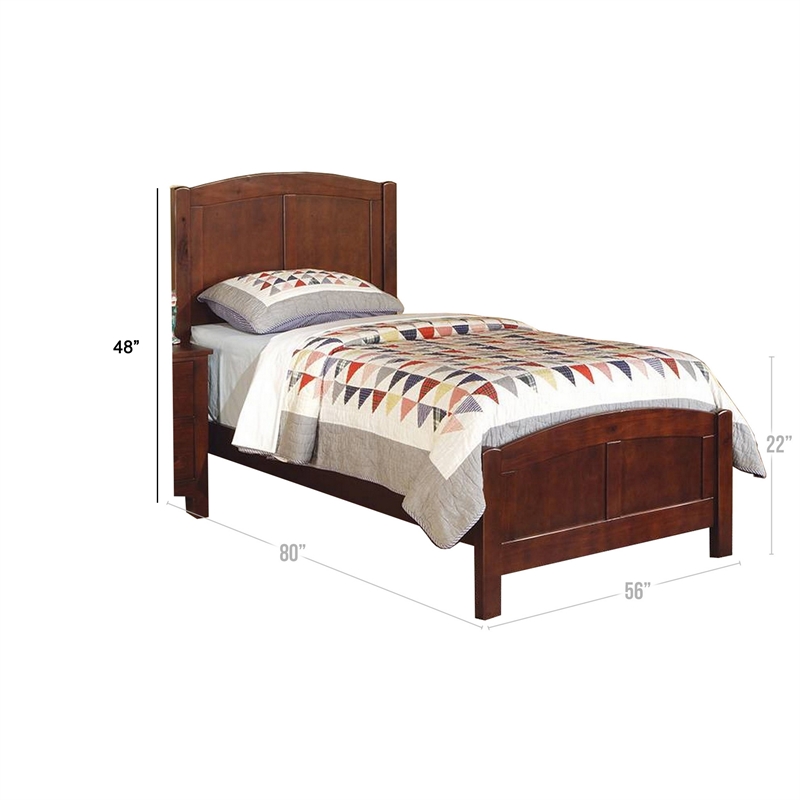 Bowery Hill Full Bed with Arched Headboard and Footboard in Dark Cherry