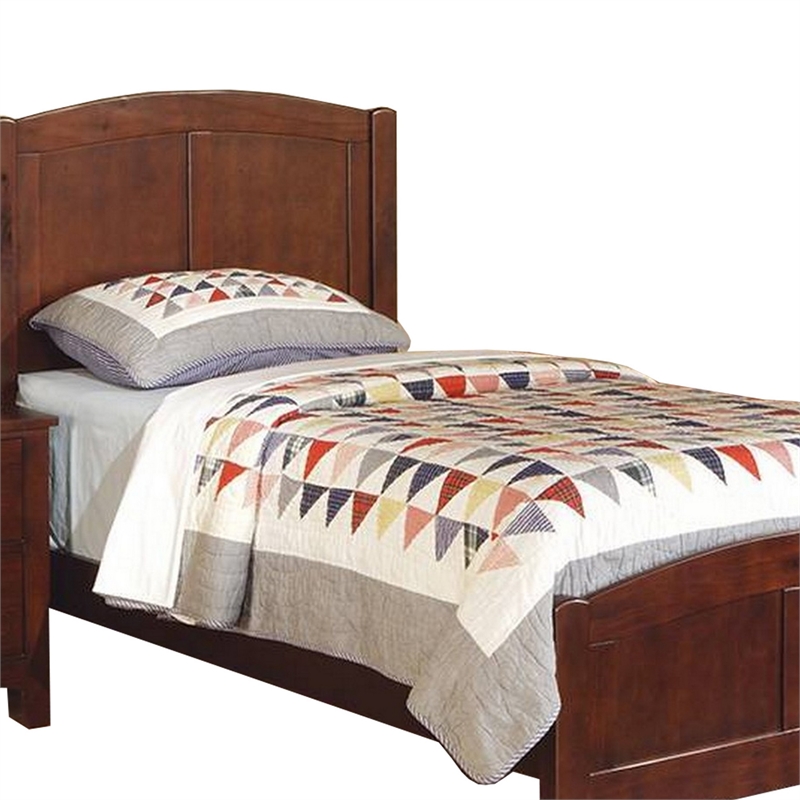 Bowery Hill Full Bed with Arched Headboard and Footboard in Dark Cherry