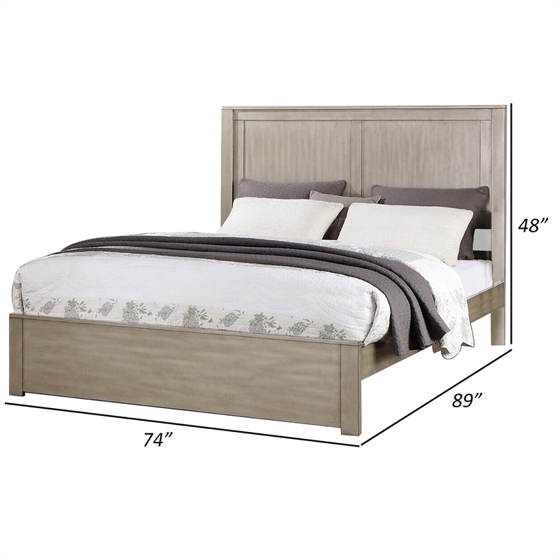Bowery Hill Rectangular Platform California King Bed in Light Tan