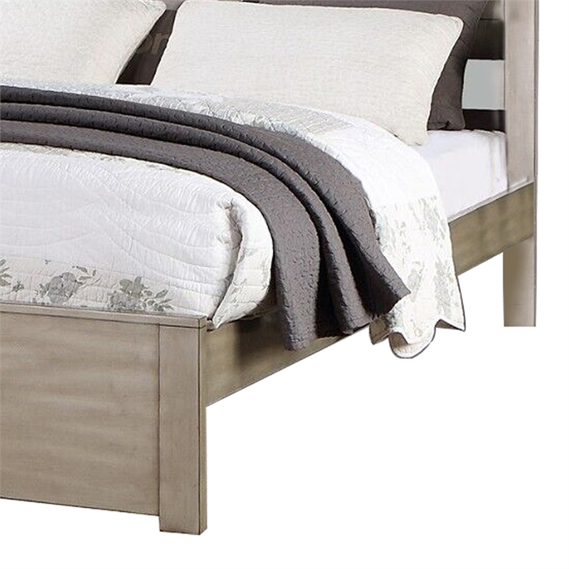 Bowery Hill Rectangular Platform California King Bed in Light Tan