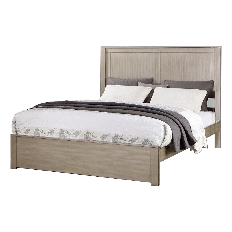 Bowery Hill Rectangular Platform California King Bed in Light Tan