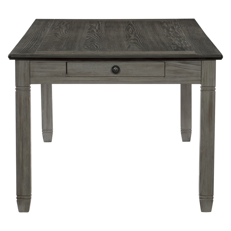 Bowery Hill 72 in Wood Dining Table with 6 Drawers in Two Tone