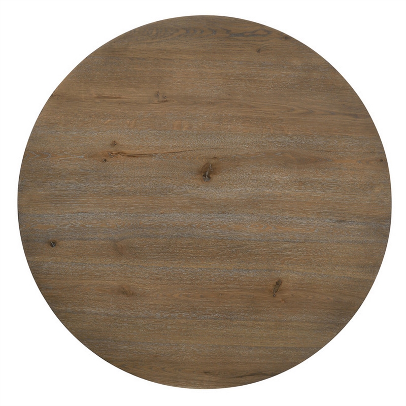Bowery Hill 47 in Round Dining Table in Vintage Walnut Brown