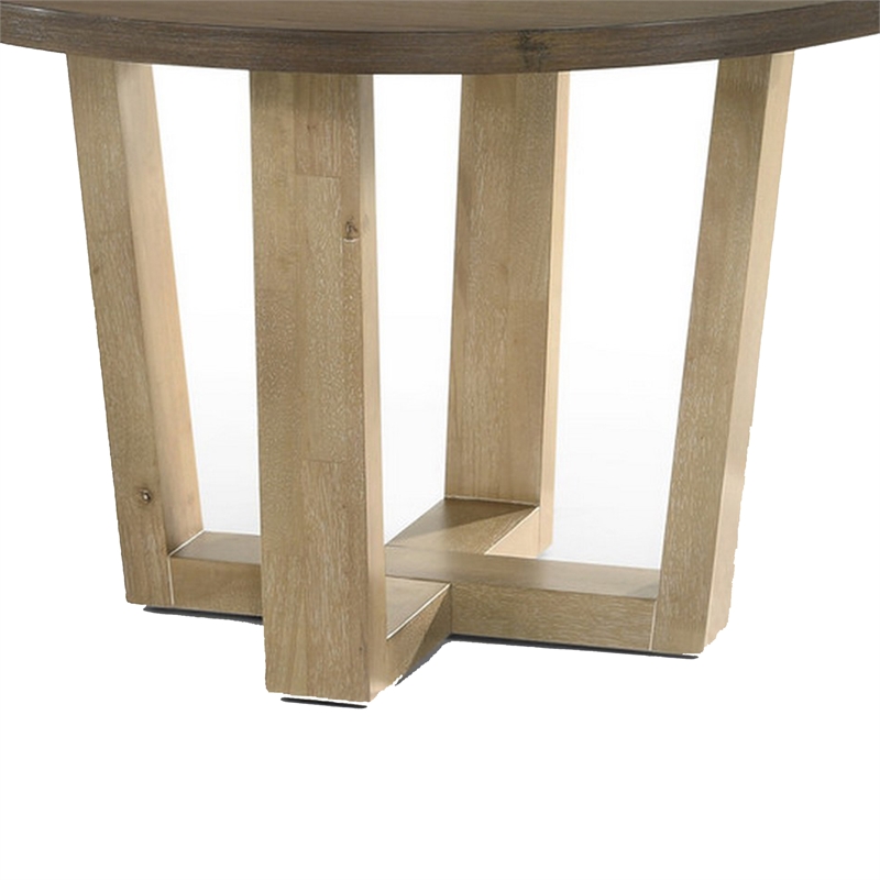 Bowery Hill 47 in Round Dining Table in Vintage Walnut Brown
