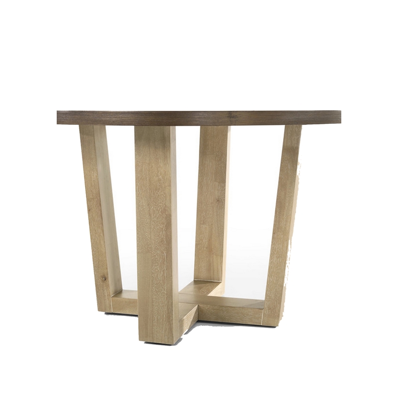 Bowery Hill 47 in Round Dining Table in Vintage Walnut Brown
