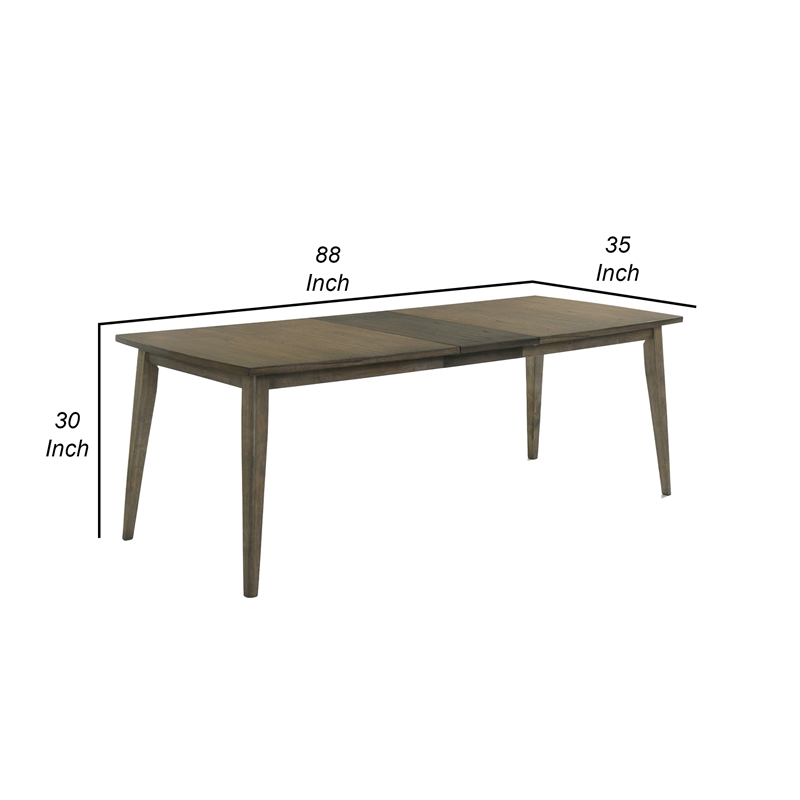 Bowery Hill 72 to 88 in Extendable Dining Table in Walnut Brown