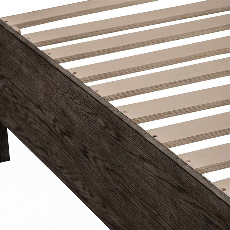 Bowery Hill King Storage Bed with Cedar Drawers and Bench Seat in Brown