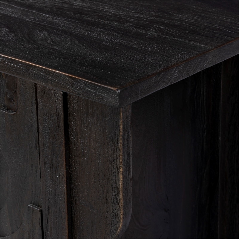 Bowery Hill 2 Door Sideboard with Carved Wood Detailing in Chocolate Brown