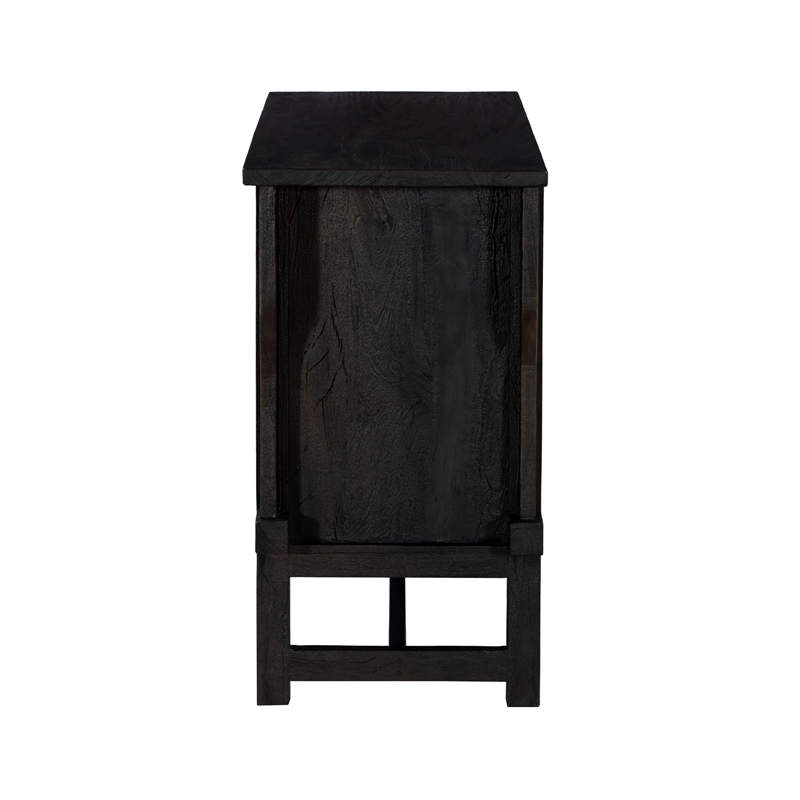 Bowery Hill 2 Door Sideboard with Carved Wood Detailing in Chocolate Brown