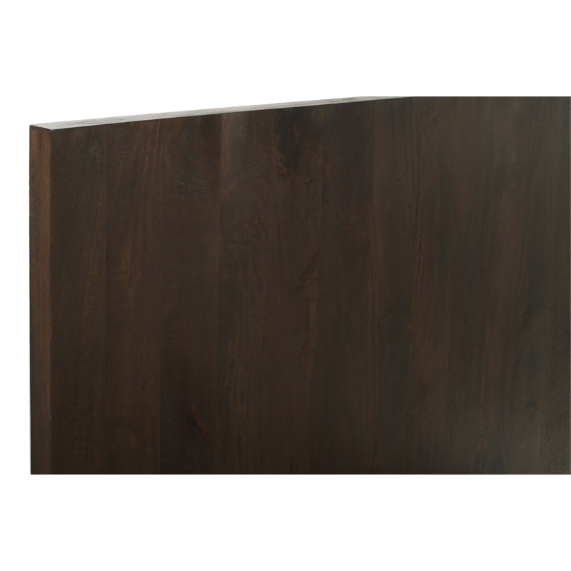 Bowery Hill Queen Bed with Low Profile Frame in Barista Brown on Mango Wood