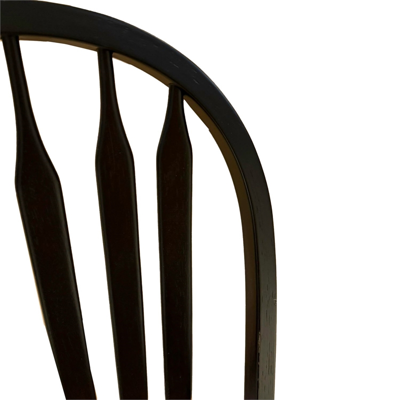 Bowery Hill Windsor Swivel Counter Height Chair with Arrow Back in Black