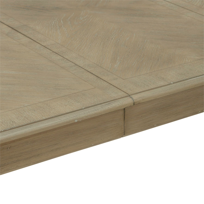 Bowery Hill Rectangular Leg Dining Table with Leaf in Bisque Brown