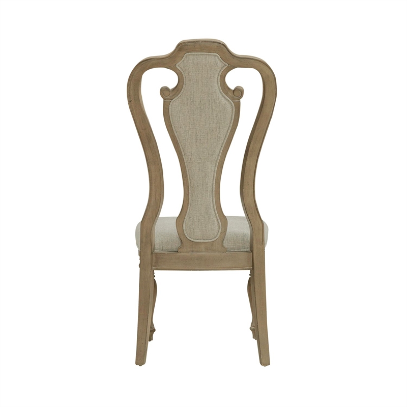 Bowery Hill Splat Back Dining Chairs Set of 2 in Weathered Bisque