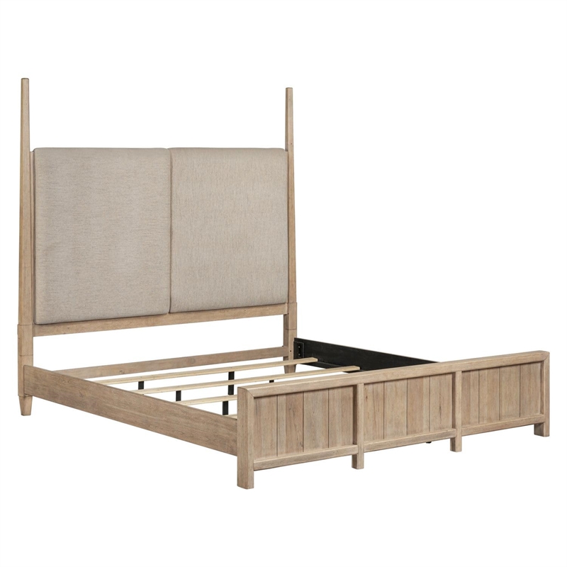 Bowery Hill California King Poster Bed with Panels in Barley Buff