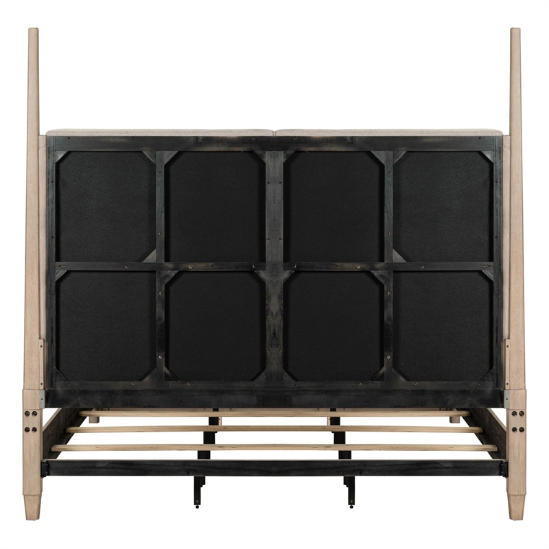 Bowery Hill California King Poster Bed with Panels in Barley Buff