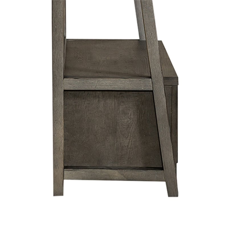 Bowery Hill 2 Piece Hall Tree with Mirror and Storage Drawer in Gray