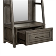 Bowery Hill 2 Piece Hall Tree with Mirror and Storage Drawer in Gray