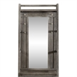Bowery Hill 2 Piece Hall Tree with Mirror and Storage Drawer in Gray