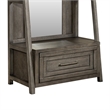 Bowery Hill 2 Piece Hall Tree with Mirror and Storage Drawer in Gray