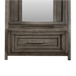 Bowery Hill 2 Piece Hall Tree with Mirror and Storage Drawer in Gray
