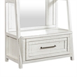 Bowery Hill 2 Piece Hall Tree with Mirror and Storage Drawer in White