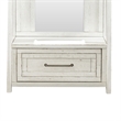 Bowery Hill 2 Piece Hall Tree with Mirror and Storage Drawer in White