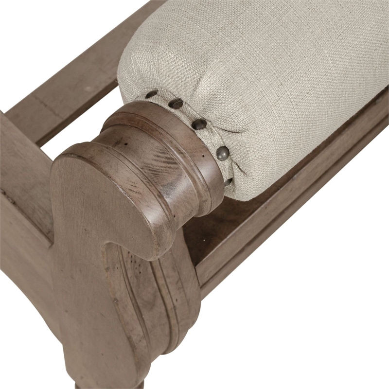 Bowery Hill California King Sleigh Bed with Tufted Panels in Dusty Taupe
