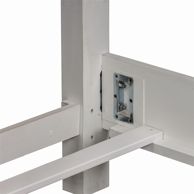 Bowery Hill California King Panel Bed with Crown Molding in Whitewash