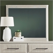 Bowery Hill Mirror with Beveled Edge and Rounded Pilasters in White