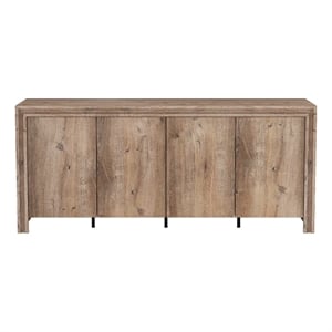 Bowery Hill 60 Inch 4 Door Sideboard with Soft Close Hinges in Brown