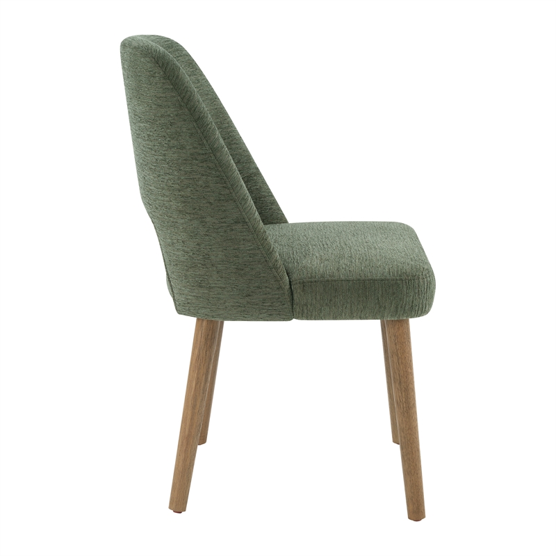 Bowery Hill Contemporary Dining Chairs 2 Pack with Tapered Oak Legs in Pine