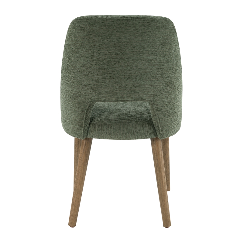 Bowery Hill Contemporary Dining Chairs 2 Pack with Tapered Oak Legs in Pine