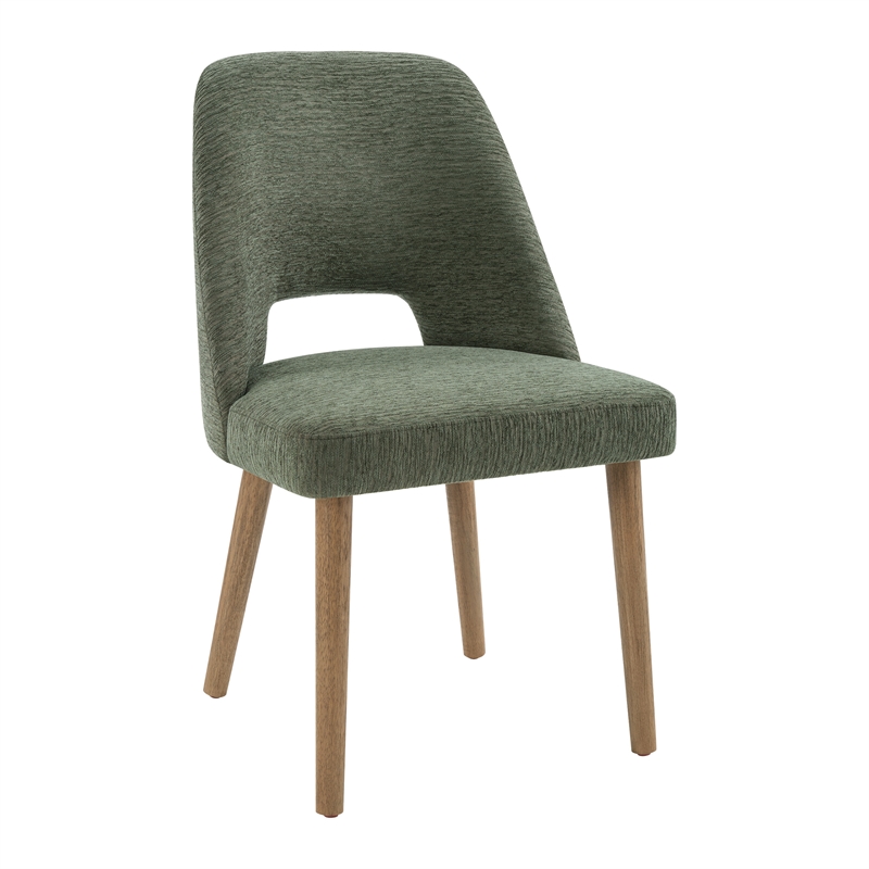 Bowery Hill Contemporary Dining Chairs 2 Pack with Tapered Oak Legs in Pine