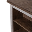 Bowery Hill 3 Piece Counter Height Dining Set with Bookshelf Table in White