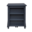 Bowery Hill 5 Piece Counter Dining Set with Bookshelf Table in Navy Blue