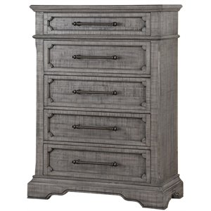 Bowery Hill Wooden Chest in Salvaged Natural with 5 Storage Drawers