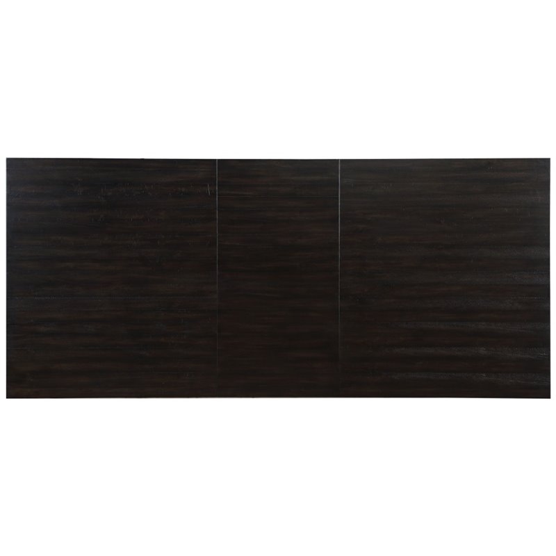 Bowery Hill Rectangular Wooden Dining Table with Leaf in Rustic Walnut