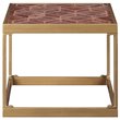 Bowery Hill Rectangular Metal Frame End Table in Retro Brown