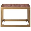 Bowery Hill Rectangular Metal Frame End Table in Retro Brown