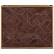 Bowery Hill Rectangular Metal Frame End Table in Retro Brown