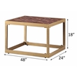 Bowery Hill Rectangular Metal Frame End Table in Retro Brown
