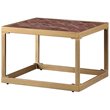 Bowery Hill Rectangular Metal Frame End Table in Retro Brown