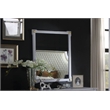 Bowery Hill Wooden Rectangular Mirror with Beveled Edge in Pearl Gray
