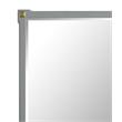Bowery Hill Wooden Rectangular Mirror with Beveled Edge in Pearl Gray