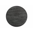 Bowery Hill Rustic Gray Wooden Dining Table with Round Top and X-Legs