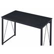 Bowery Hill Wooden Rectangle Writing Desk with Black Metal Base